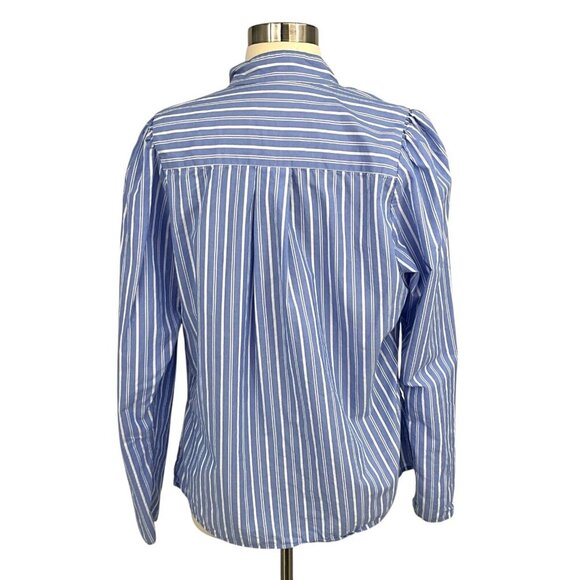 Wear Cisco The Puff Shirt Size XS Blue Striped Long Sleeve Popover Cotton - Picture 4 of 7